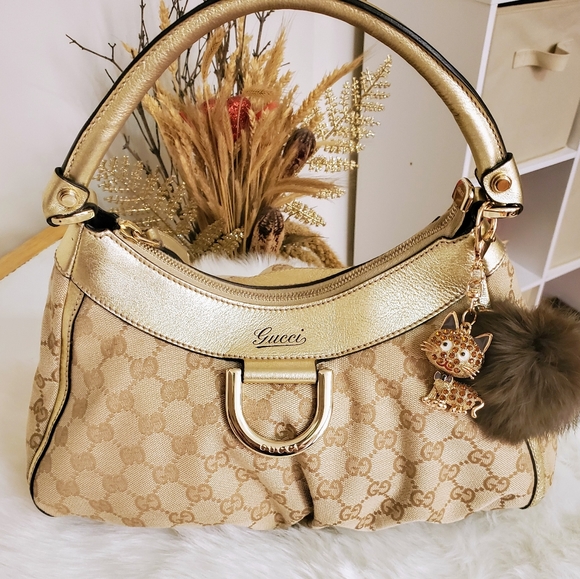 GUCCI🌞AUTHENTIC ABBEY D-RING HOBO - Picture 6 of 10